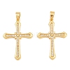 Easter Brass Micro Pave Clear Cubic Zirconia Pendants ZIRC-F148-14C-G-1