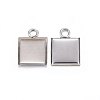 Tarnish Resistant 304 Stainless Steel Pendant Cabochon Settings STAS-P210-03P-2