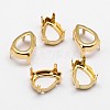 Flat Teardrop Brass Sew on Prong Settings KK-N0084-A02-7x10G-1