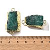 Raw Rough Natural Dyed Quartz Crystal Links Connector Charms G-K189-04LG-01-3