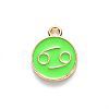 Alloy Enamel Pendants X-ENAM-S124-01B-06D-2