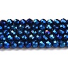 Electroplate Glass Beads Strands GLAA-H021-01B-FP03-2