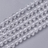 Natural Quartz Crystal Beads Strands G-F596-44-3mm-1