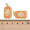 Brass Enamel Pendants KK-L190-008G-01-3