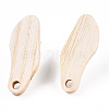Ash Wood Stud Earring Findings EJEW-N017-011S-2