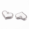 304 Stainless Steel Stamping Blank Tag Heart Pendants STAS-G218-08P-02-2