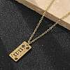 304 Stainless Steel Number 11:11 Pendant Necklaces NJEW-NH0002-01G-03-5