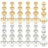 48Pcs 8 Styles 925 Sterling Silver Bead Caps STER-PH0004-60-1