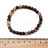Natural Banded Agate/Striped Agate Bead Stretch Bracelets BJEW-K212-A-003-3