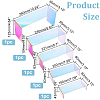 5Pcs 5 Sizes Transparent Acrylic Display Risers ODIS-WH0002-42-2