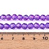 Baking Paint Transparent Glass Beads Strands DGLA-A035-T6mm-A11-2
