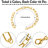 20Pcs 2 Colors Iron Cable Chain Bracelets for Women Men BJEW-SC0001-41-2