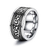 316 Titanium Steel Finger Ring with Enamel for Men PW-WG56139-07-1