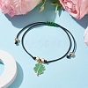 Alloy Enamel Clover Charm Bracelet BJEW-JB09962-4