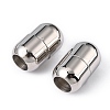 304 Stainless Steel Magnetic Clasps with Glue-in Ends X-STAS-H048-1-2
