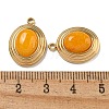 Natural Orange Jade Dyed Pendants STAS-L025-007G-02-3