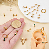 25Pcs Stainless Steel Pave Green and Clear Cubic Zirconia Cartilage Earring Sets EJEW-PH0001-53-3