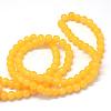 Baking Paint Imitation Jade Glass Round Bead Strands DGLA-Q021-10mm-30-3