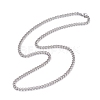 304 Stainless Steel Curb Chains Necklace for Men Women NJEW-JN03846-02-1