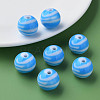 Opaque Striped Acrylic Beads MACR-S373-27B-09-5