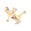 Brass Enamel Pendants KK-B157-20G-01-2