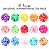 2250Pcs 15 Colors Eco-Friendly Handmade Polymer Clay Beads CLAY-YW0001-26A-2