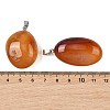 Natural Red Agate Tumbled Stone Pendants GG-K002-06I-2