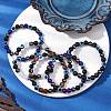 Round Gemstone Beaded Stretch Bracelets BJEW-JB11005-3