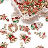 50Pcs 5 Style Christmas Theme Alloy Enamel Pendants ENAM-LS0001-49-RS-2