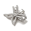 Rack Plating Brass Micro Pave Clear Cubic Zirconia Pendants KK-R158-06P-2