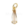 Brass Micro Pave Cubic Zirconia Pendants X-KK-C114-25G-2