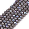 Electroplate Opaque Solid Color Glass Beads Strands EGLA-A044-P2mm-L10-1
