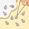 SHEGRACE Brass Micro Pave Cubic Zirconia Pendants XGRQ2O071-446B-G-5