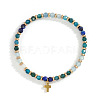 Vintage Brass Cross Charm Bracelets GR0330-3-1