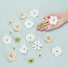 100Pcs 10 Style Silk Cloth Flower DIY-WR0003-92-3