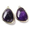 Natural Amethyst Pendants G-G012-06G-01-2