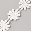 Polyester Lace Ribbon OCOR-WH0111-138F-1