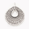 Tibetan Style Alloy Big Pendants TIBEP-S312-08AS-RS-1