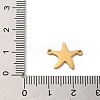 304 Stainless Steel Connector Charms STAS-O005-25G-3