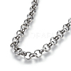 304 Stainless Steel Rolo Chain Necklaces NJEW-F242-12P-E-2
