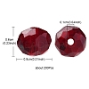 Faceted Rondelle Transparent Glass Beads GLAA-YW0001-84B-4