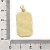Rectangle with Sun Brass Pendants KK-C134-35A-G-3