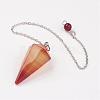 Natural & Synthetic Mixed Stone Hexagonal Pointed Dowsing Pendulums G-G956-D-FF-3