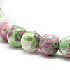 Synthetic Ocean White Jade Beads Strands X-G-S252-10mm-04-2
