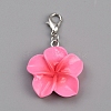 Resin Flower Pendant Decoration HJEW-WH0042-143A-1