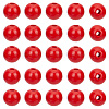 Spray Painted Round Natural Schima Wood Beads WOOD-PA0001-81C-01-7