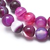 Natural Striped Agate/Banded Agate Beads Strands G-I254-03B-03-3