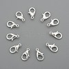 Silver Color Plated Zinc Alloy Lobster Claw Clasps X-E502Y-S-1