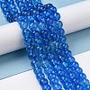 Crackle Glass Round Bead Strands CCG-C001-01B-03-2
