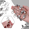 Skull Zinc Alloy Link Chain Belts AJEW-WH0070-24AS-5